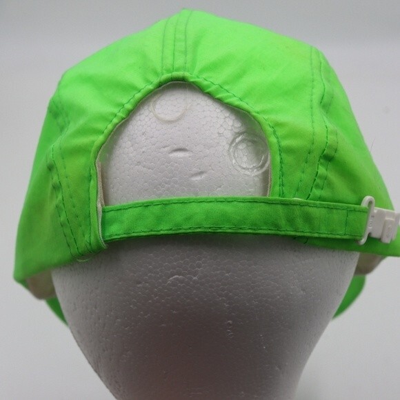 Hawaiian Headwear Vintage 90s Hawaii Neon Green Adjustable Hat Cap - Picture 4 of 8